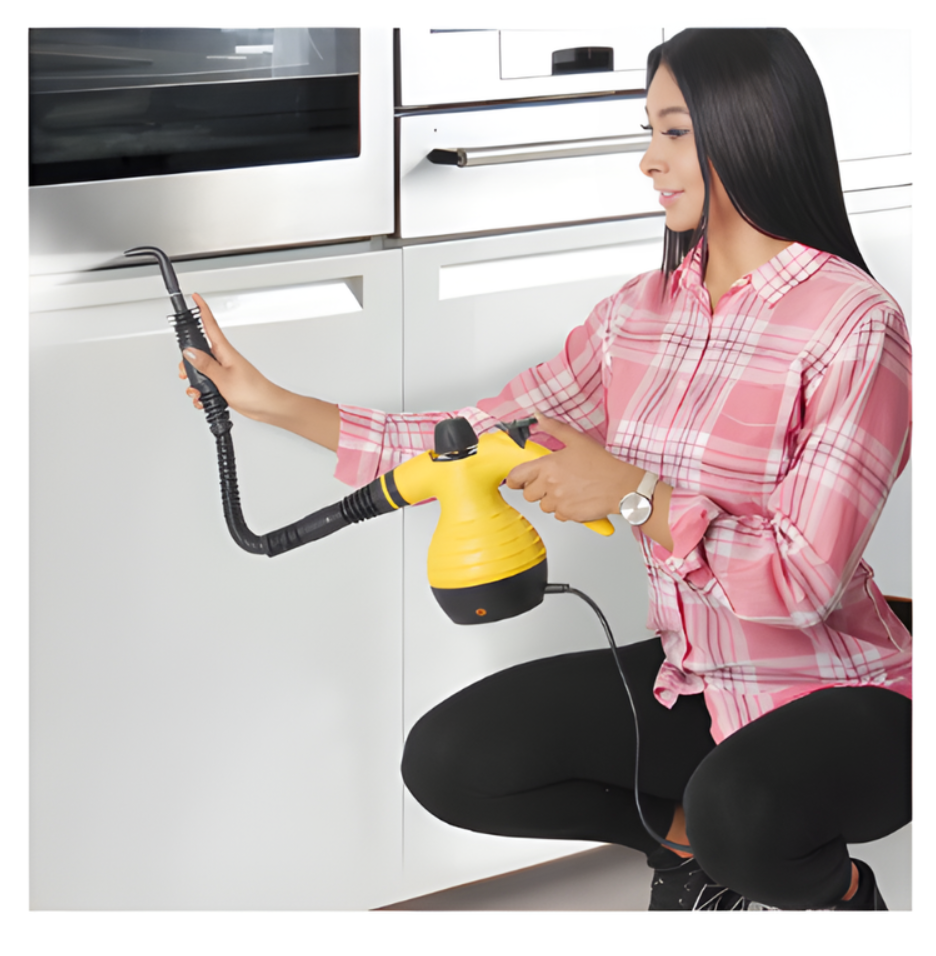 Limpiador A Vapor Portátil Multiusos Con Accesorios Amarillo