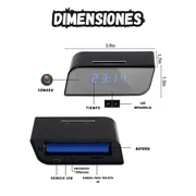 Reloj Despertador Mesa Con Camara Espia Full Hd 1080p Wifi