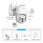 Camara De Seguridad Para Exterior 360° Impermeable 1080p