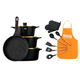 Set Juego De Ollas Con Utensilios De Cocina Multiusos 15 Piezas