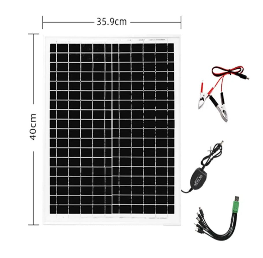 Panel Solar Portátil 120W USB Carga Rápida Energía Portátil 1825 cllamp