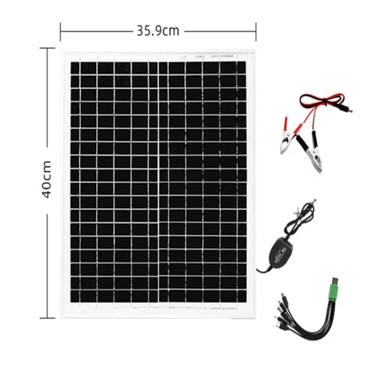 Panel Solar Portátil 120W USB Carga Rápida Energía Portátil 1825 cllamp