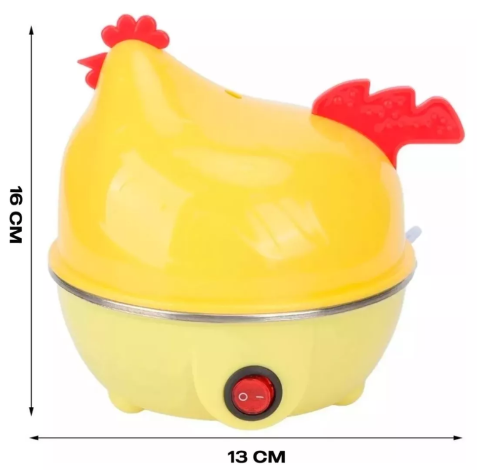Hervidor De Huevos Eléctrico Gallina 6 Huevos Color Amarillo