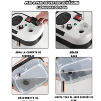 Limpiador A Vapor Portátil Alta Potencia Multiusos Con Accesorios