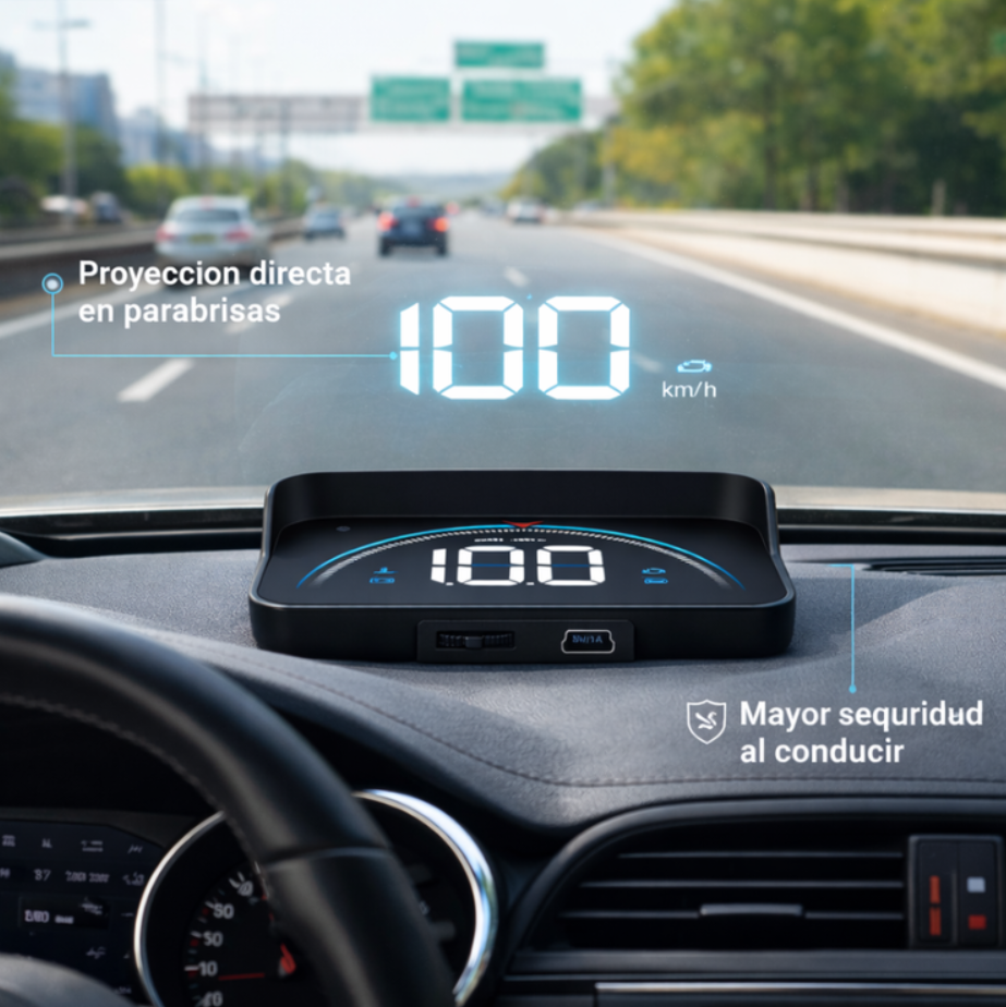 Velocímetro Digital Hud Auto Con Proyección En Parabrisas