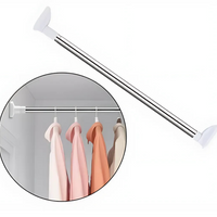 Tubo Barra Colgar Ropa Ajustable Extensible 90-160 Cm