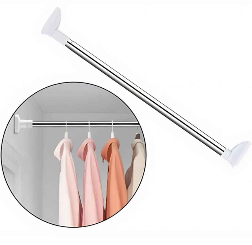 Tubo Barra Colgar Ropa Ajustable Extensible 90-160 Cm