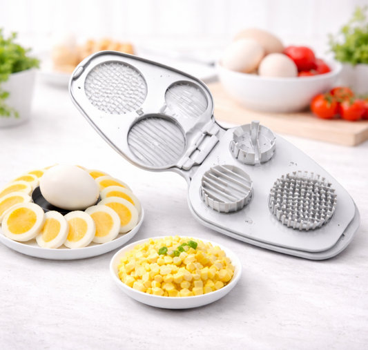 "Cortador De Huevos Y Frutas Multifuncional 3 En 1 Cocina "
