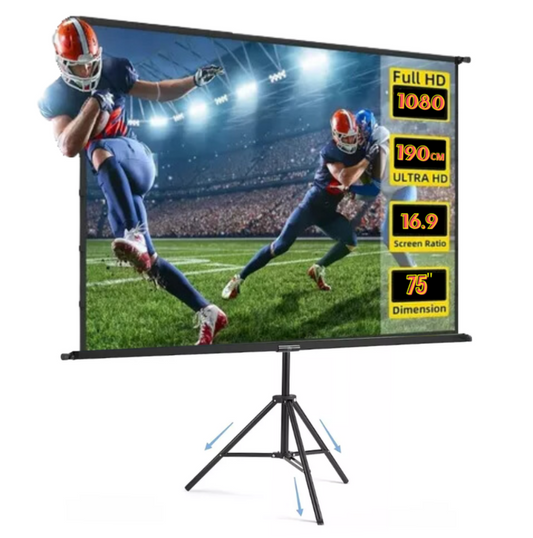 Telon Para Proyector Video Beam 75 Pulgadas Con Tripode 2mts