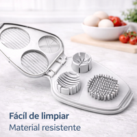 "Cortador De Huevos Y Frutas Multifuncional 3 En 1 Cocina "
