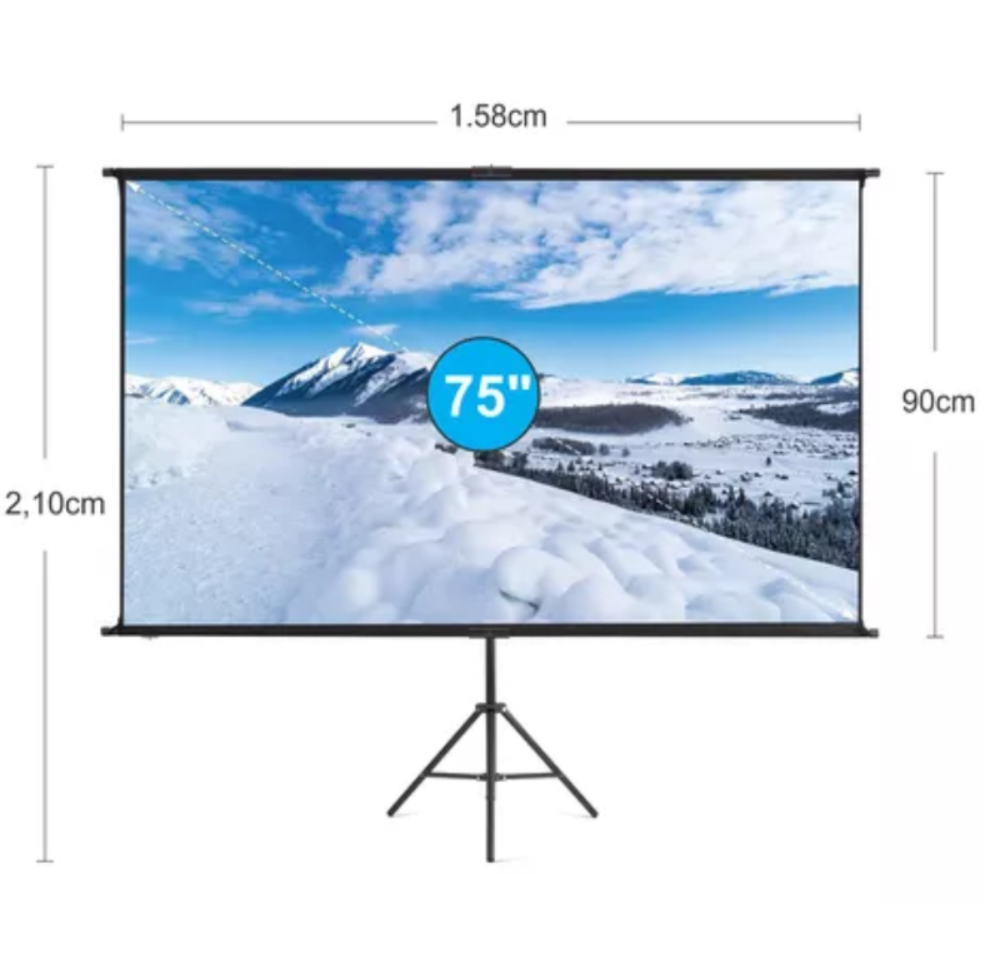 Telon Para Proyector Video Beam 75 Pulgadas Con Tripode 2mts