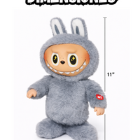 Peluche Muñeco Labubu Monsters Baila Camina Canta Gris