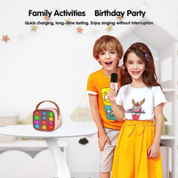 Kit Parlante Y Micrófono Karaoke Para Niños Bluetooth Led