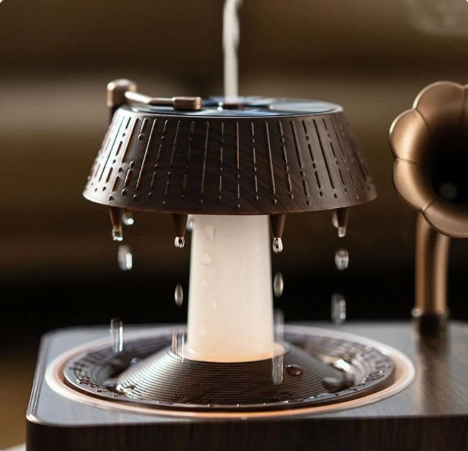 Humidificador Difusor Tocadiscos Lluvia Mas Esencia