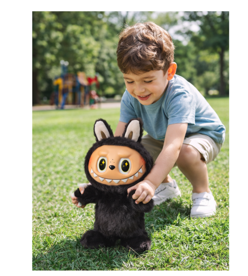 Peluche Muñeco Labubu Monsters Interactivo Baila Camina Canta Cafe