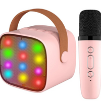 Kit Parlante Y Micrófono Karaoke Para Niños Bluetooth Led