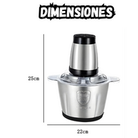 Picadora electrica procesadora de alimentos multifuncional 2lts