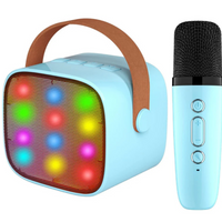 Kit Parlante Y Micrófono Karaoke Para Niños Bluetooth Led