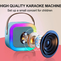 Kit Parlante Y Micrófono Karaoke Para Niños Bluetooth Led
