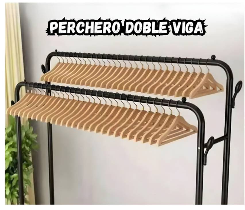 "Perchero Zapatero Doble Alta Resistencia 60kg Multifuncion "