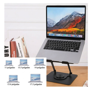 Soporte Laptop Ajustable Metal Con Doble Ventilador Base