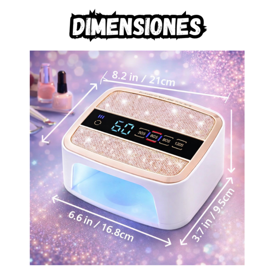 Lámpara LED UV Inteligente 168W Manicure Profesional 42 Luces