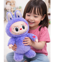 Peluche Muñeco Labubu Monsters Baila Camina Canta Morado