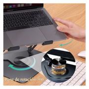 Soporte Laptop Ajustable Metal Con Doble Ventilador Base