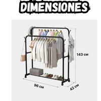 "Perchero Zapatero Doble Alta Resistencia 60kg Multifuncion "