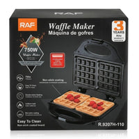 Sanduchera Gofrera Wafflera Raf 750w Antiadherente R.9207h