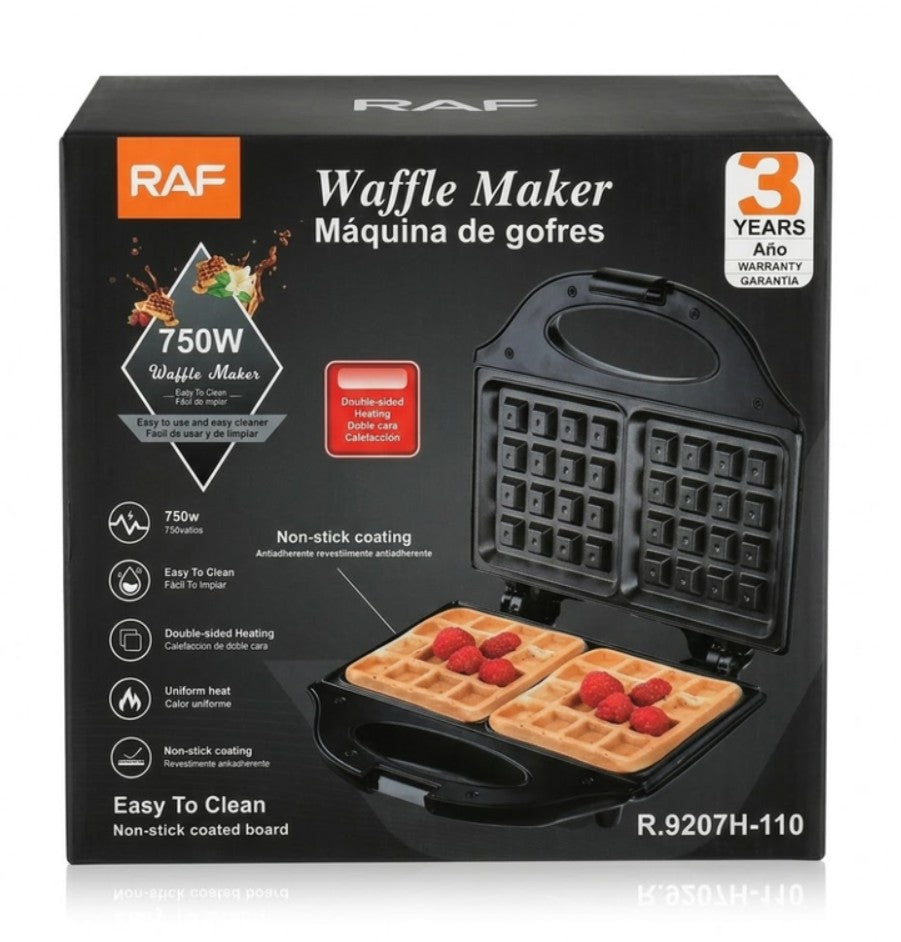 Sanduchera Gofrera Wafflera Raf 750w Antiadherente R.9207h