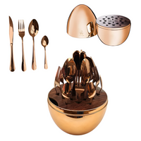 Juego De Cubiertos 24pcs Acero Inoxidable Estuche Huevo