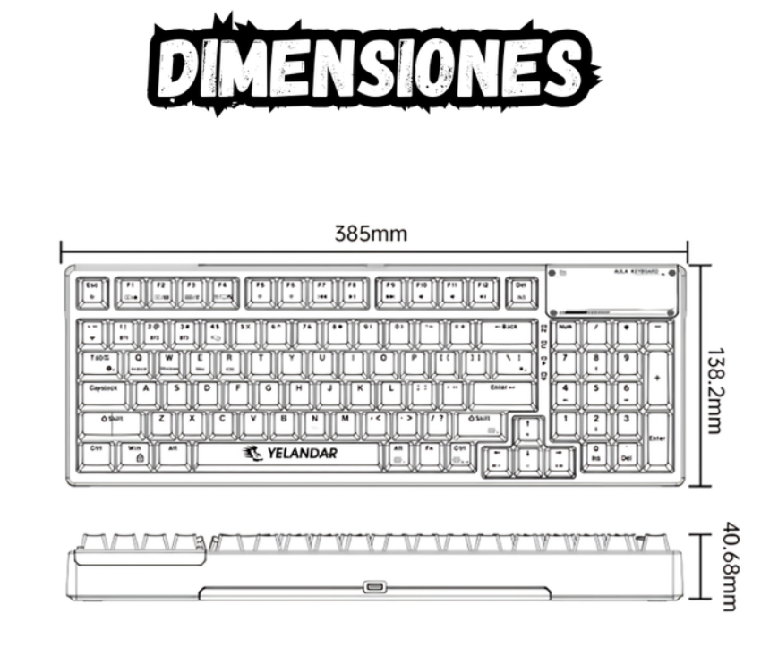 Teclado Mecánico RGB Transparente T20 – Diseño Gamer Profesional