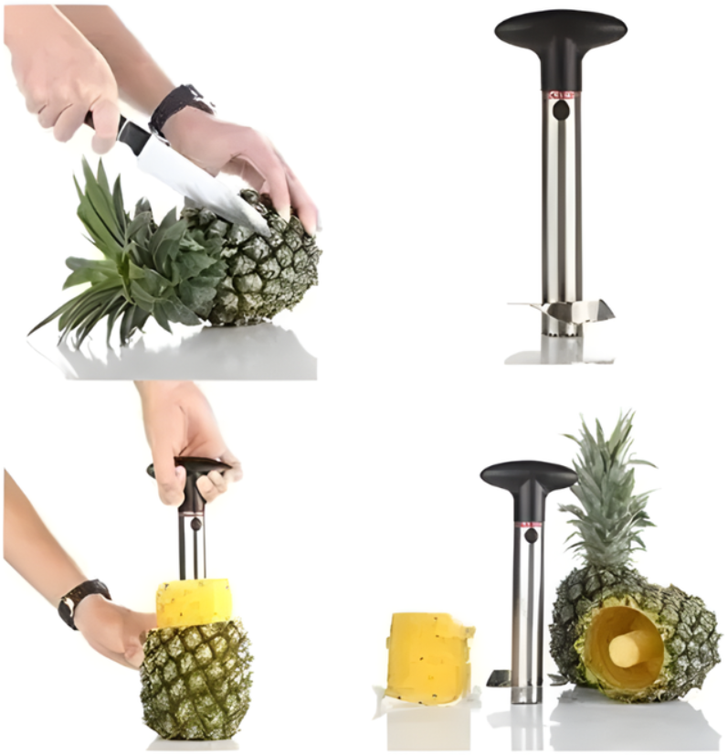 Pelador  Cortador de Piña Profesional Acero Inoxidable Mango Ergonomico