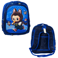 Maleta Para Niño Azul  Alumbrado Mas Cartuchera y Lonchera