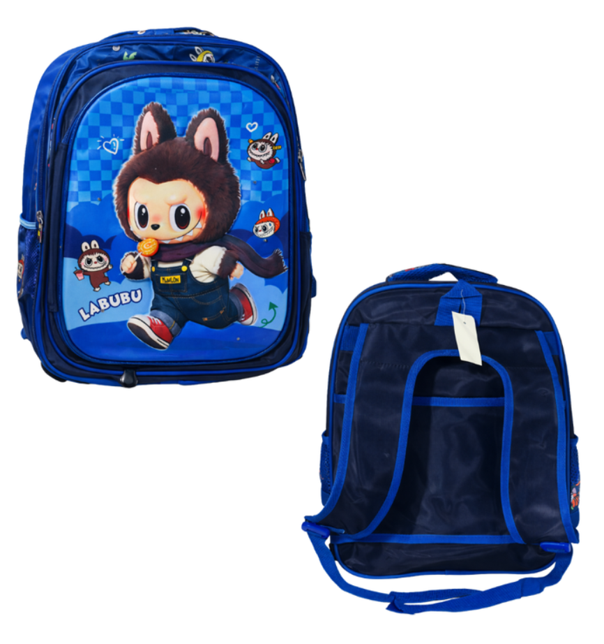 Maleta Para Niño Azul  Alumbrado Mas Cartuchera y Lonchera