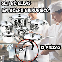 Bateria De Ollas Juego De 13 Pcs Swisshome Acero Quirurjico