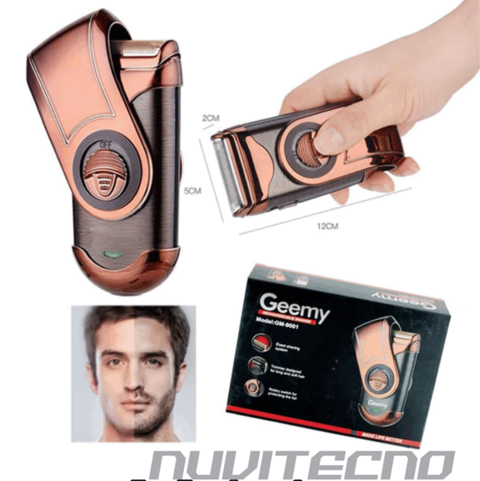 Maquina Recargable De Afeitar Shaver Geemy Gm-9001