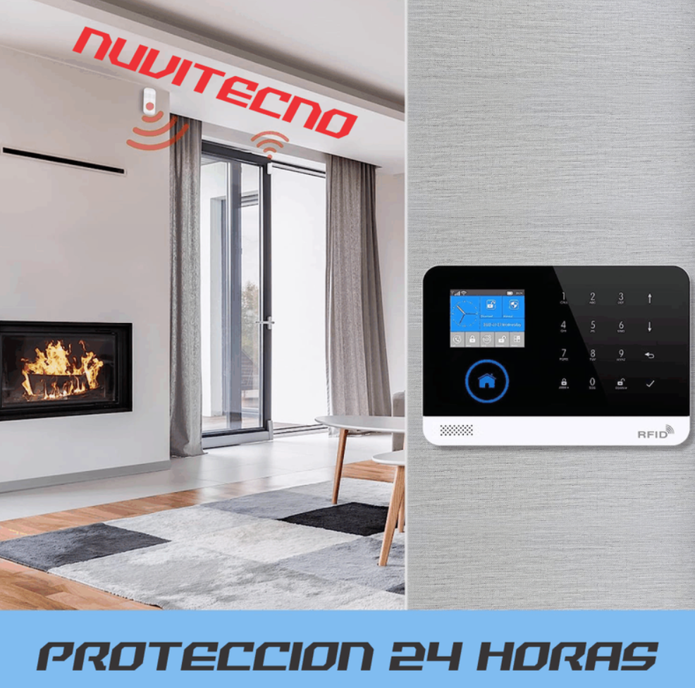 Kit Alarma Inalámbrica Wifi Sensor Puertas Y Movimiento Sos