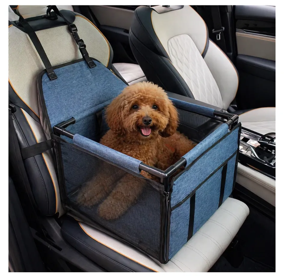 Silla Para Mascotas Carro Plegable Tipo Booster Seguro Perros