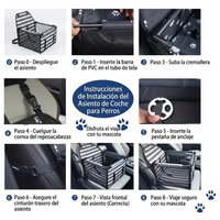 Silla Para Mascotas Carro Plegable Tipo Booster Seguro Perros