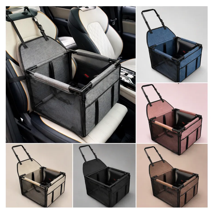 Silla Para Mascotas Carro Plegable Tipo Booster Seguro Perros