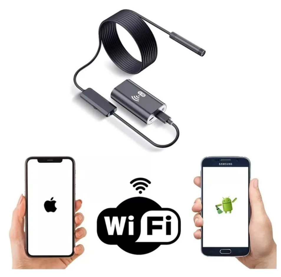 Camara Endoscopio Wifi Sonda Imagen 2k Luz Led Multifuncion