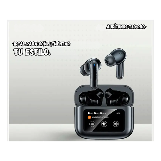 Audifonos Bluetooth Inalambricos Pantalla Tactil T30 Pro