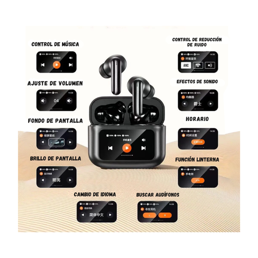 Audifonos Bluetooth Inalambricos Pantalla Tactil T30 Pro