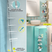 Organizador Esquinero Multifuncional Ducha Y Baño 4 Niveles