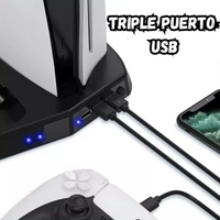 Base Refrigerante Para Play 5 Estación De Carga Dual 3 Usb