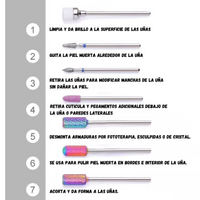 Kit De Brocas Puntas Fresa Acero Tungsteno Drill Pulidor Uña
