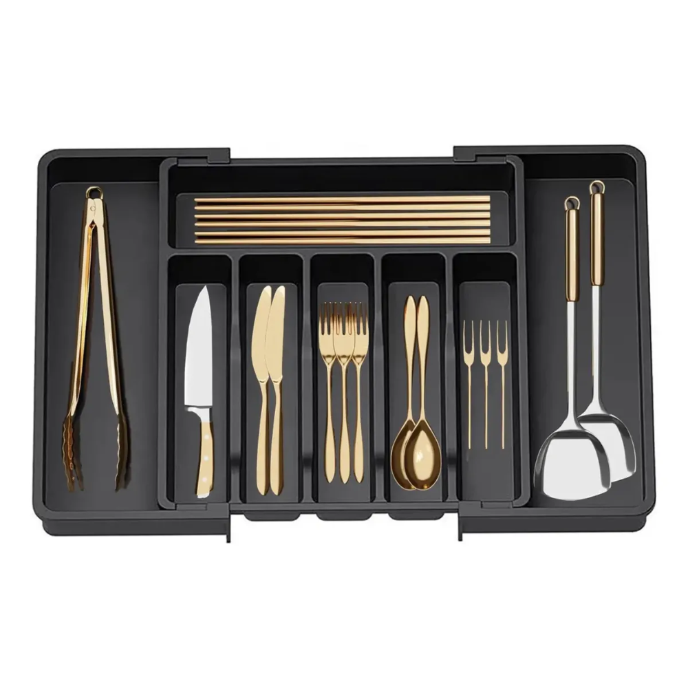 Bandeja Organizadora De Cubiertos y Utensilio De Cocina Expandible