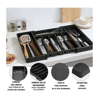 Bandeja Organizadora De Cubiertos y Utensilio De Cocina Expandible